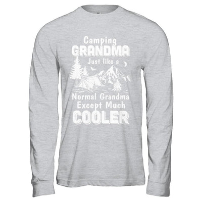 Camping Grandma Except Much Cooler-T-Shirt & Hoodie-Long Sleeve T-Shirt-Sport Grey