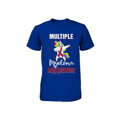 Inspirational Multiple Myeloma Awareness Unicorn Support Youth-Youth Shirt-