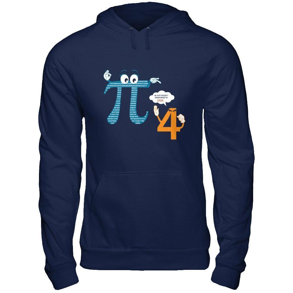 Happy Pi Day 2017 He Doesn't Know When To Stop-T-Shirt & Hoodie-Pullover Hoodie-Navy