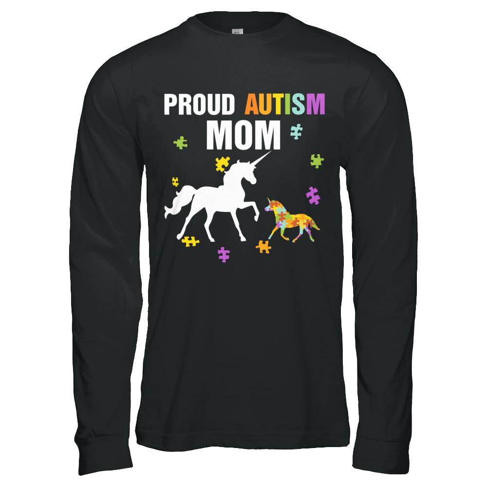 Proud Autism Mom Unicorn Autism Awareness-T-Shirt & Hoodie-