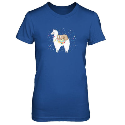Funny Sloth Riding Llama Lover-T-Shirt & Tank Top-Women's T-Shirt-Royal
