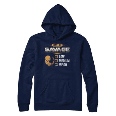 Level Of Savage Virgo-T-Shirt & Hoodie-Pullover Hoodie-Navy