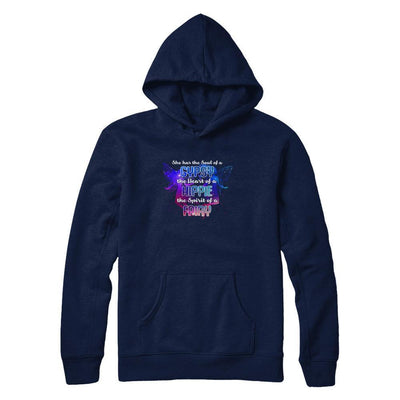 She Has The Soul Of Gypsy Heart Of A Hippie Spirit Of Fairy-T-Shirt & Tank Top-Pullover Hoodie-Navy