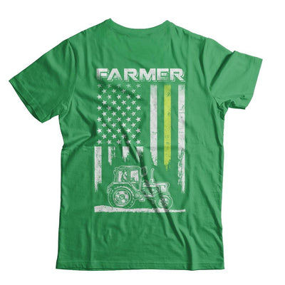 Farmer Patriotic American Flag-T-Shirt & Hoodie-Premium T-Shirt-Kelly Green