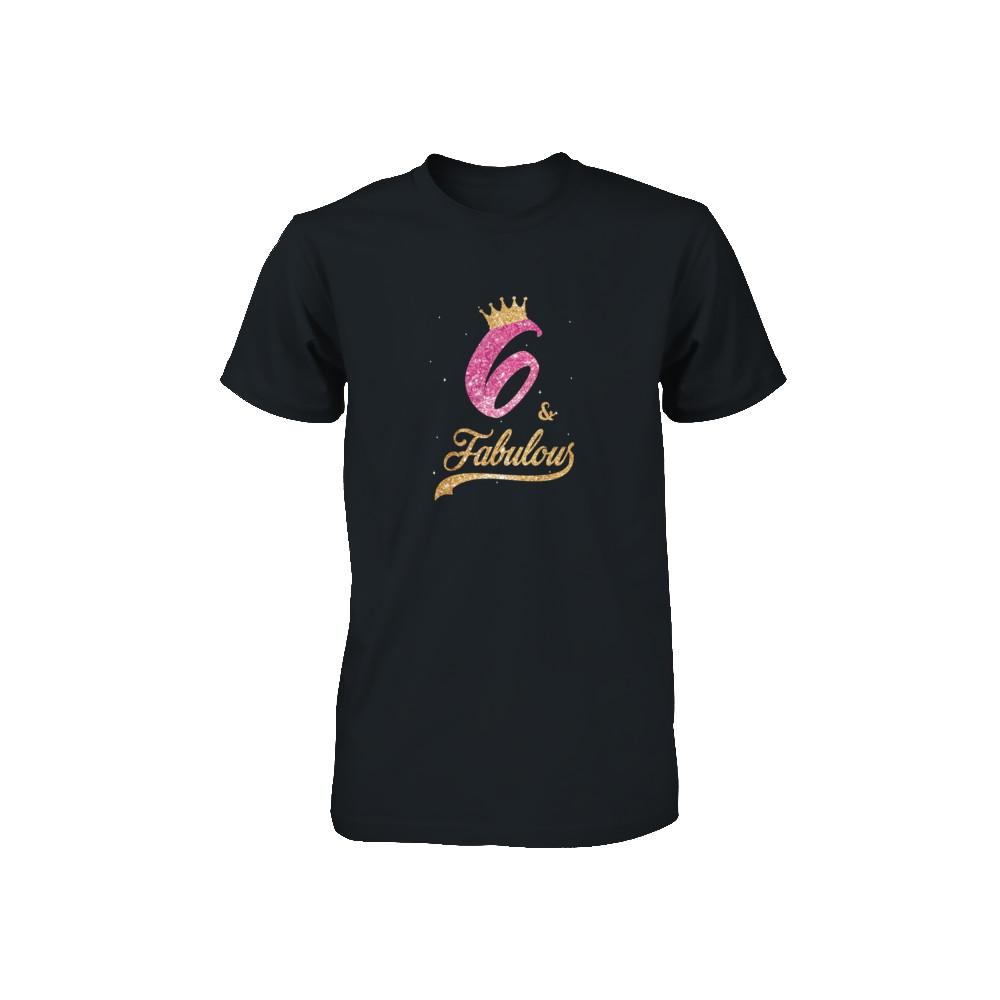 6Th And Fabulous Six Birthday Youth-Youth Shirt-Toddler T-Shirt-Black