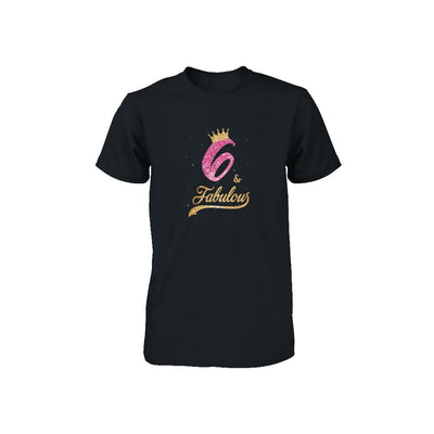 6Th And Fabulous Six Birthday Youth-Youth Shirt-Toddler T-Shirt-Black
