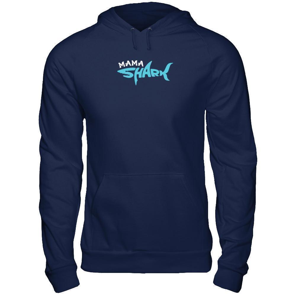 Mama Shark Lovers Best Mom-T-Shirt & Tank Top-Pullover Hoodie-Navy