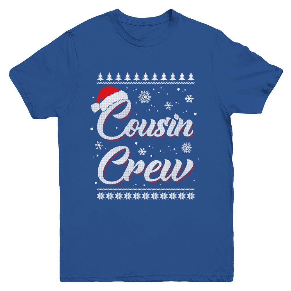 Matching Family Christmas Cousin Crew Ugly Sweater Youth-Youth Shirt-Youth T-Shirt-Royal