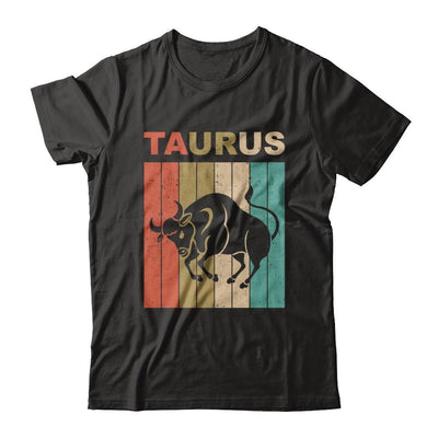 Vintage Taurus Zodiac April May Birthday Gift-T-Shirt & Hoodie-Classic T-Shirt-Black