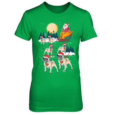 Dog Reindeer Pug Christmas Gift-T-Shirt & Sweatshirt-Women's T-Shirt-Irish Green