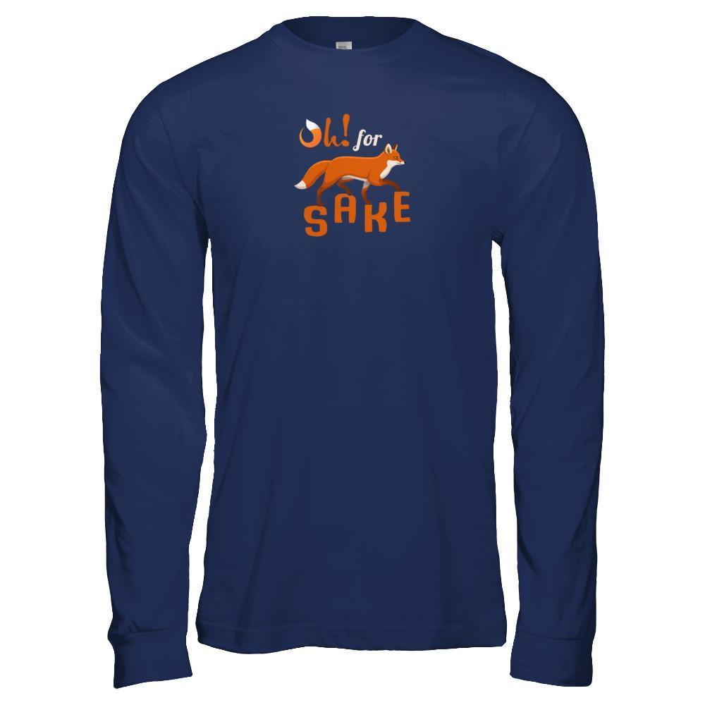 Oh For Fox Sake-T-Shirt & Tank Top-Long Sleeve T-Shirt-Navy