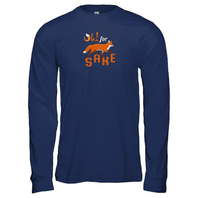 Oh For Fox Sake-T-Shirt & Tank Top-Long Sleeve T-Shirt-Navy