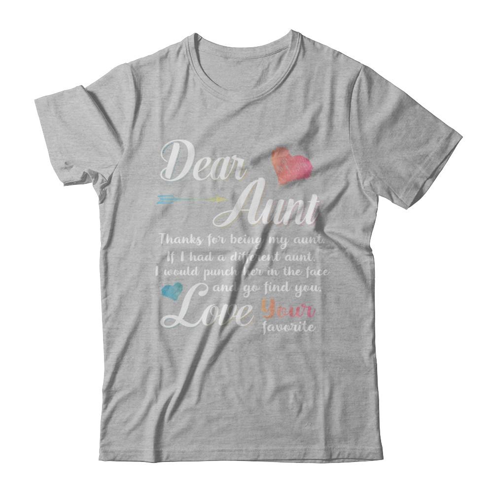 Dear Aunt Thanks For Being My Aunt Gift Christmas-T-Shirt & Hoodie-Premium T-Shirt-Heather Gray