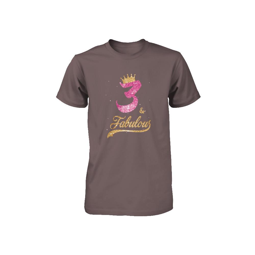 3Th And Fabulous Three Birthday Youth-Youth Shirt-Youth T-Shirt-Asphalt