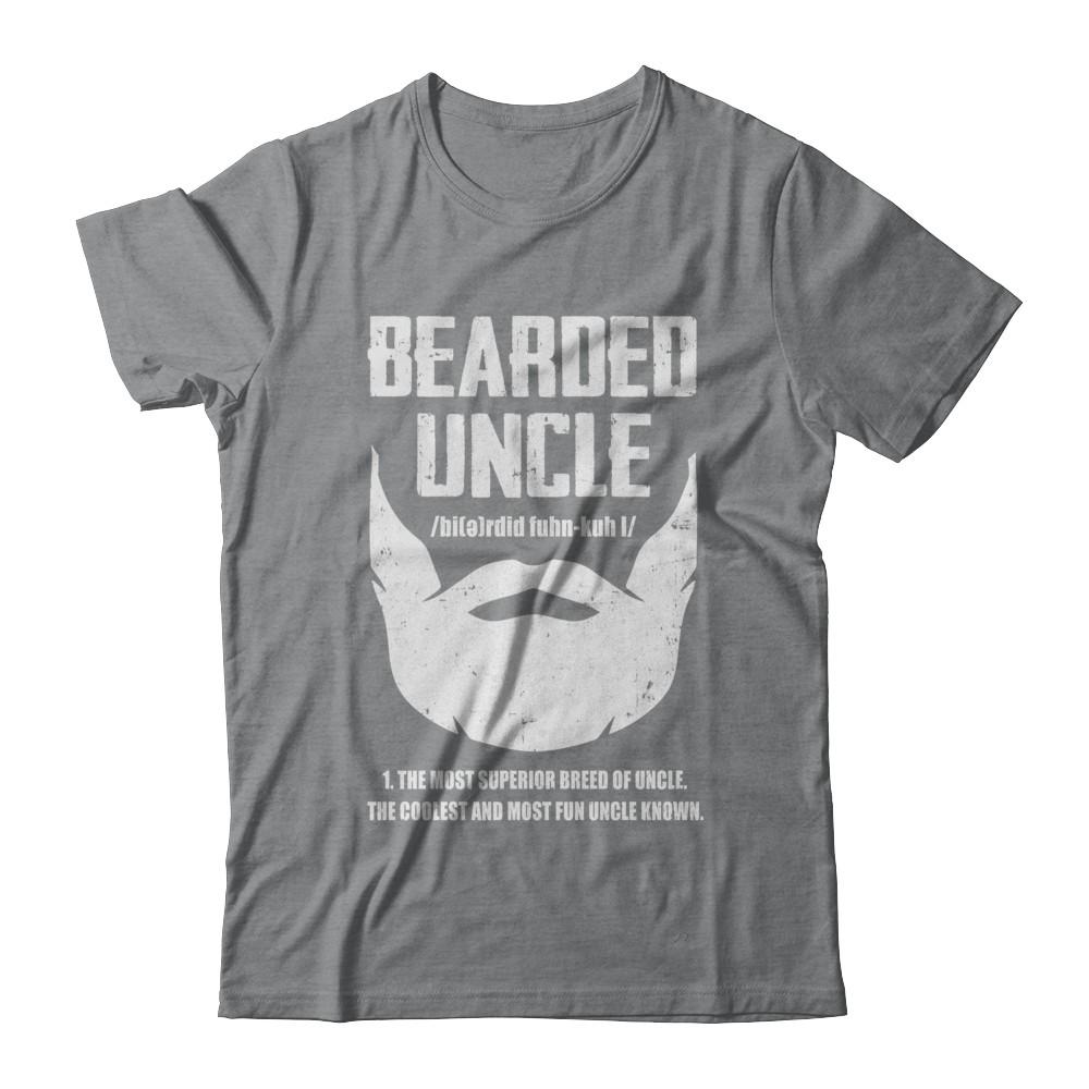 Bearded Funcle Funny Uncle Beard Definition-T-Shirt & Hoodie-Classic T-Shirt-Sport Grey