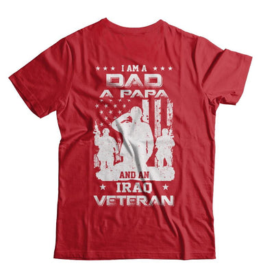 I'm A Dad A Papa And An Iraq Veteran-T-Shirt & Hoodie-Classic T-Shirt-Red