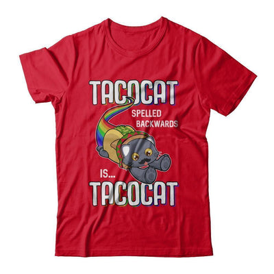 Funny Taco Cat Tacocat Spelled Backwards Is Tacocat Cat-T-Shirt & Hoodie-Premium T-Shirt-Red