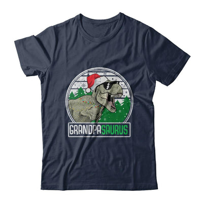 Grandpasaurus Grandpa Dinosaur T-Rex Family Christmas-T-Shirt & Sweatshirt-Classic T-Shirt-Navy