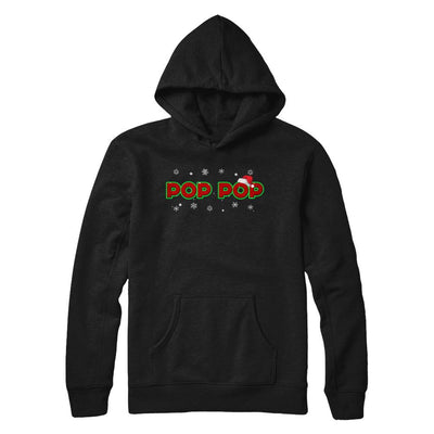 Pop Pop Christmas Santa Ugly Sweater Gift-T-Shirt & Sweatshirt-Pullover Hoodie-Black
