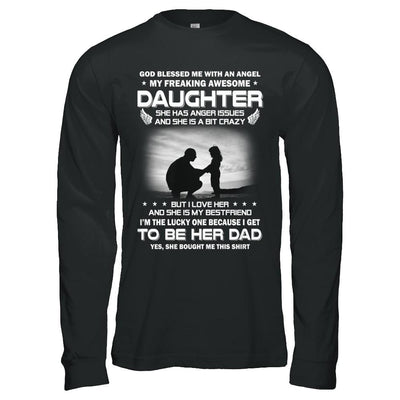 Fathers Day My Freaking Awesome Daughter Bought Me This-T-Shirt & Hoodie-Long Sleeve T-Shirt-Black