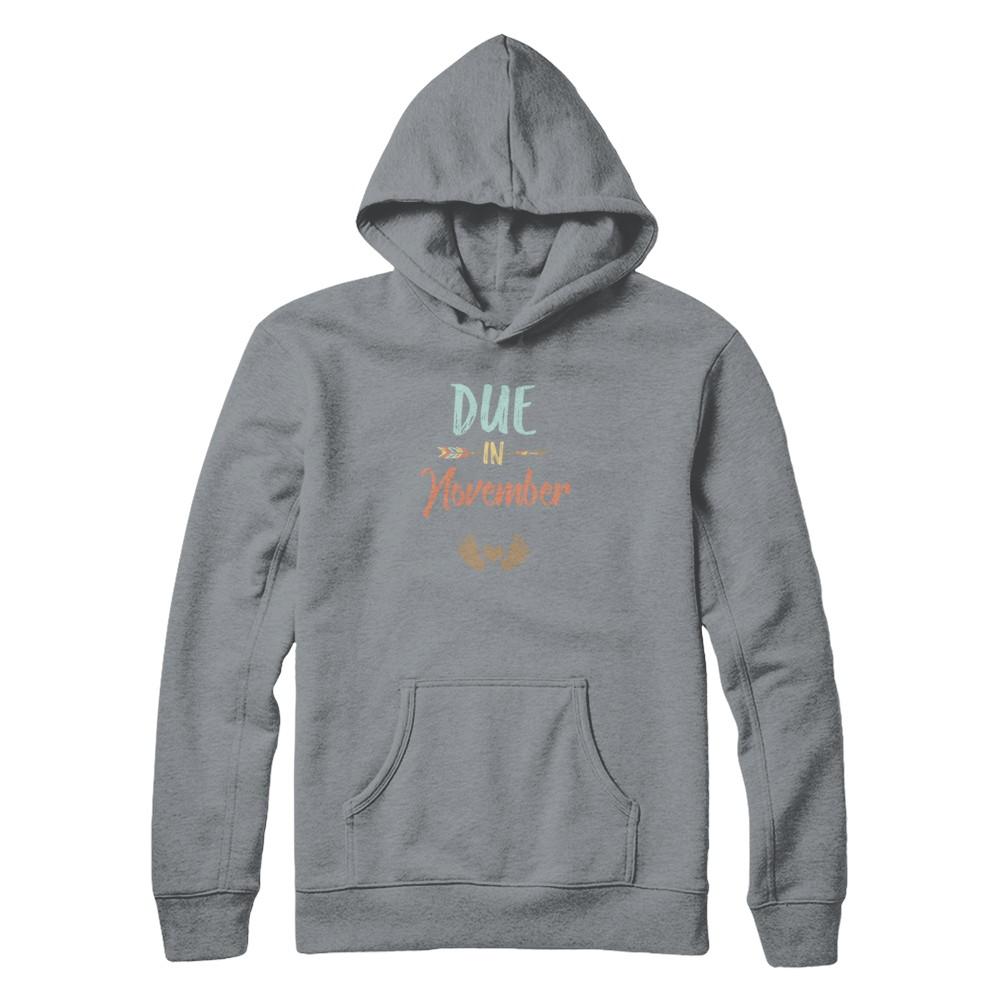 Due Date November 2021 Announcement Mommy Bump Pregnancy-T-Shirt & Tank Top-Pullover Hoodie-Light Steel