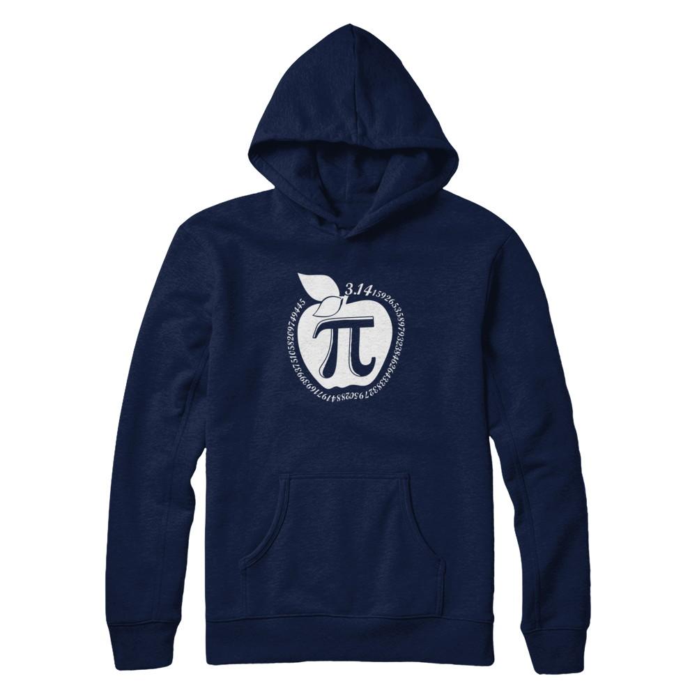 Apple Pi Math Happy Pi Day Teacher-T-Shirt & Hoodie-Pullover Hoodie-Navy