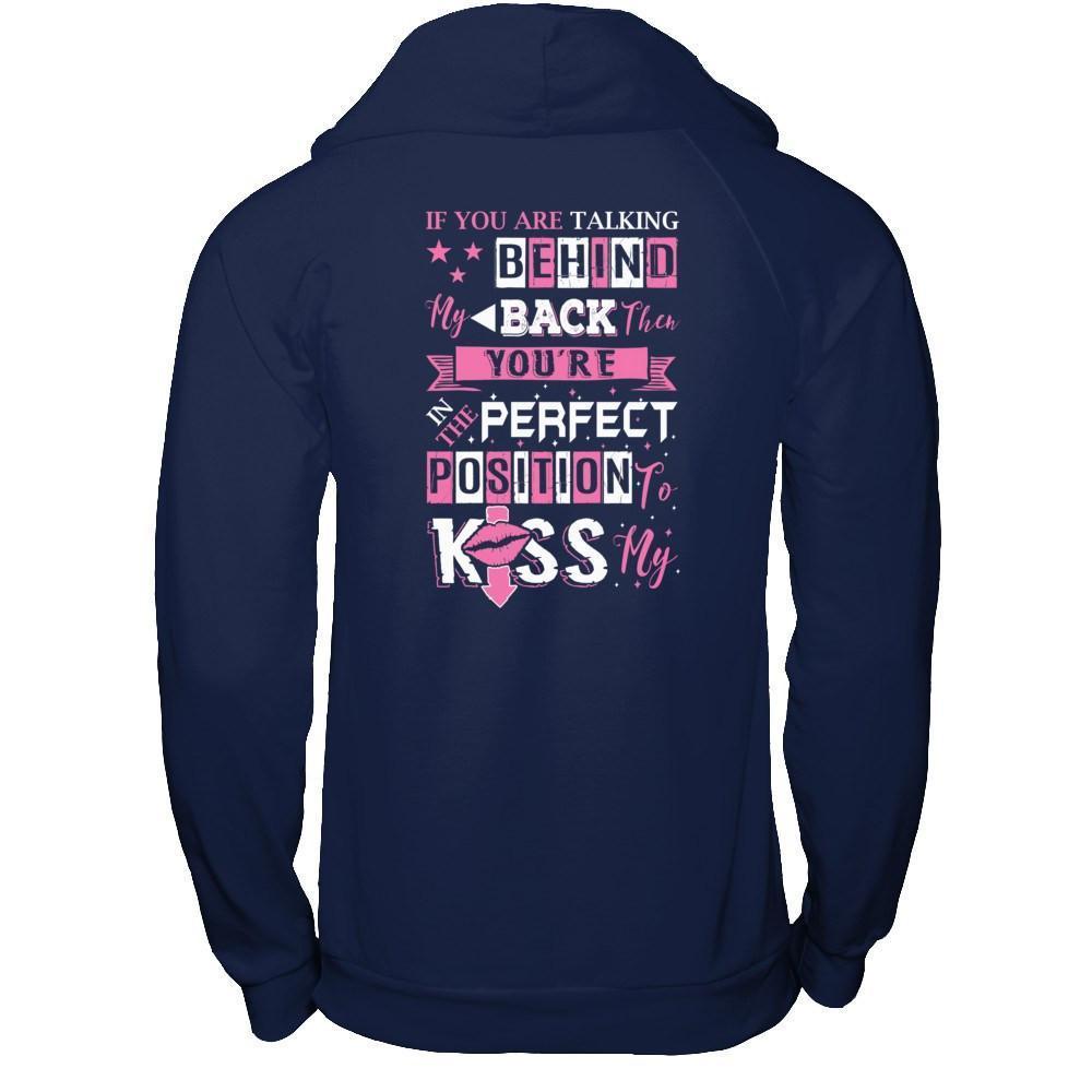 If You Are Talking Behind My Back-T-Shirt & Hoodie-Pullover Hoodie-Navy