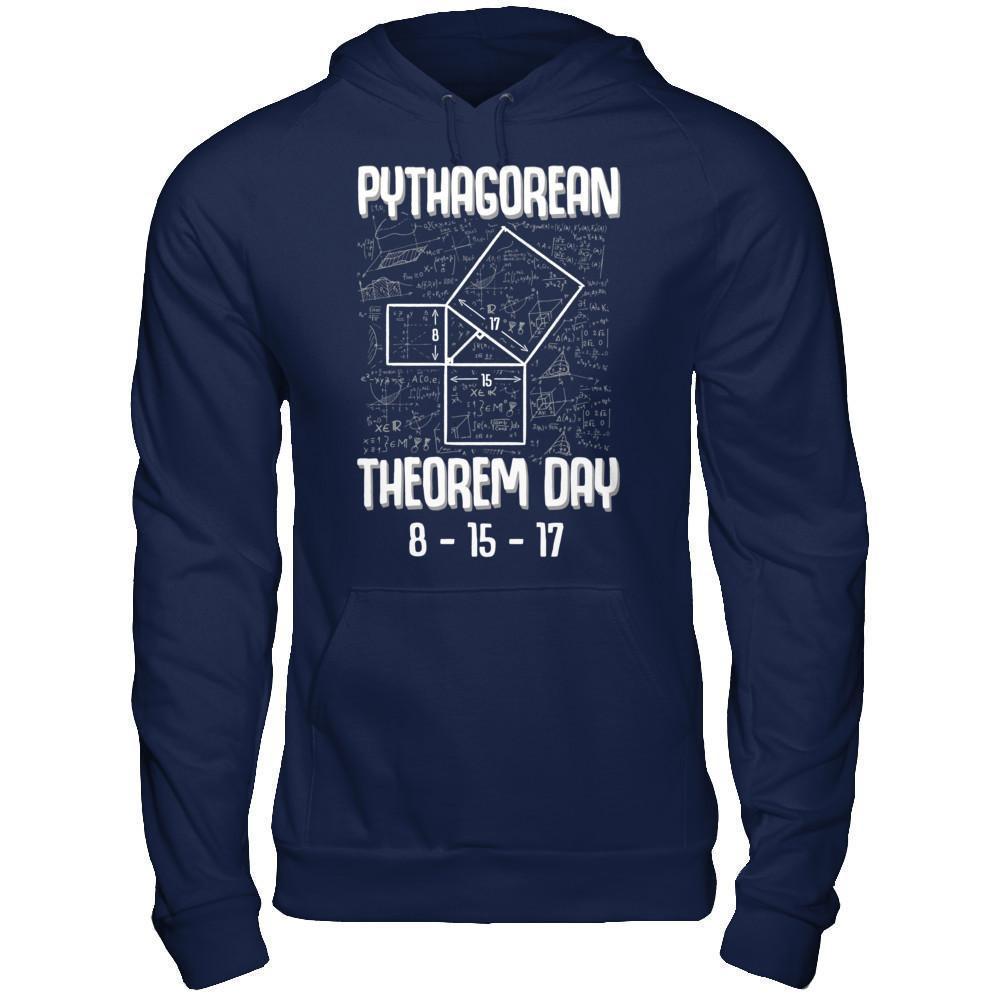 Pythagorean Theorem Day 8-15-17-T-Shirt & Hoodie-Pullover Hoodie-Navy