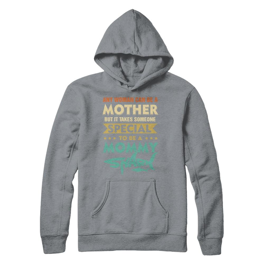 Vintage Someone Special To Be A Mommy Shark Mothers Day-T-Shirt & Hoodie-Pullover Hoodie-Light Steel
