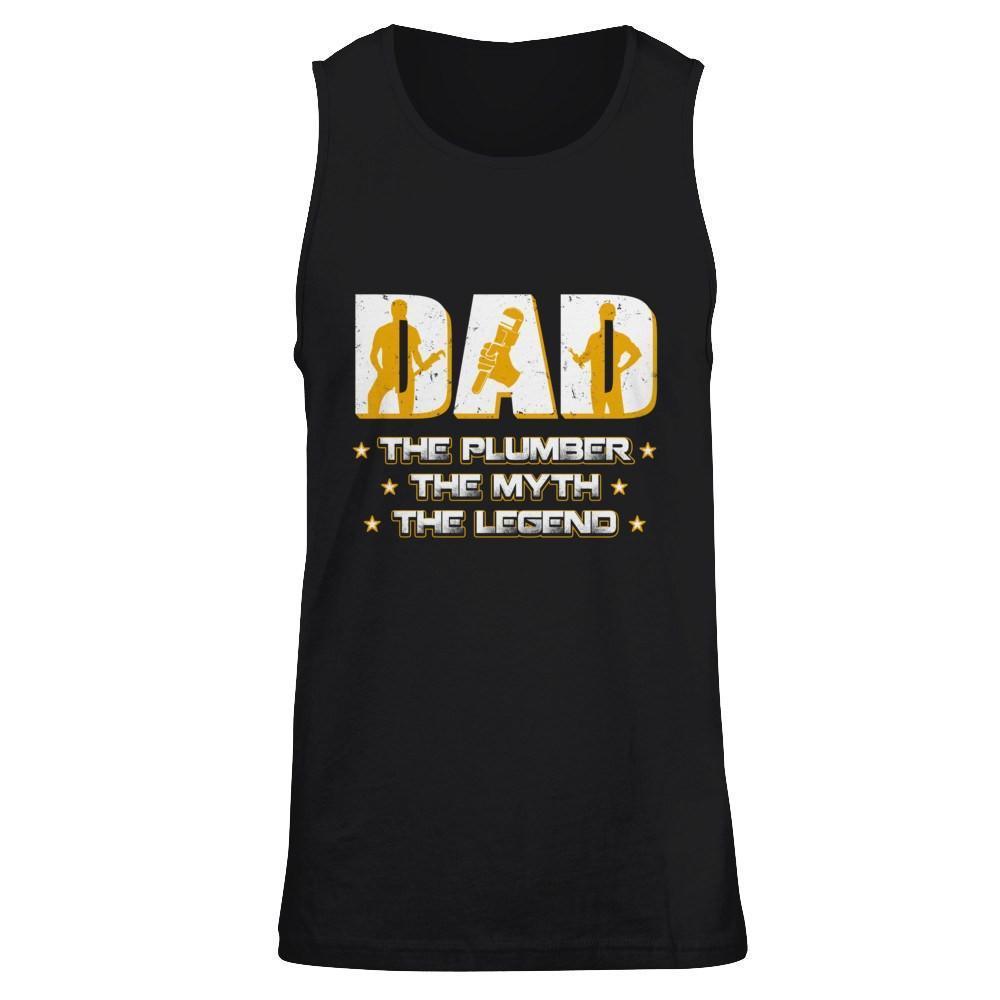 Dad The Plumber The Myth The Legend-T-Shirt & Hoodie-Unisex Tank-Black
