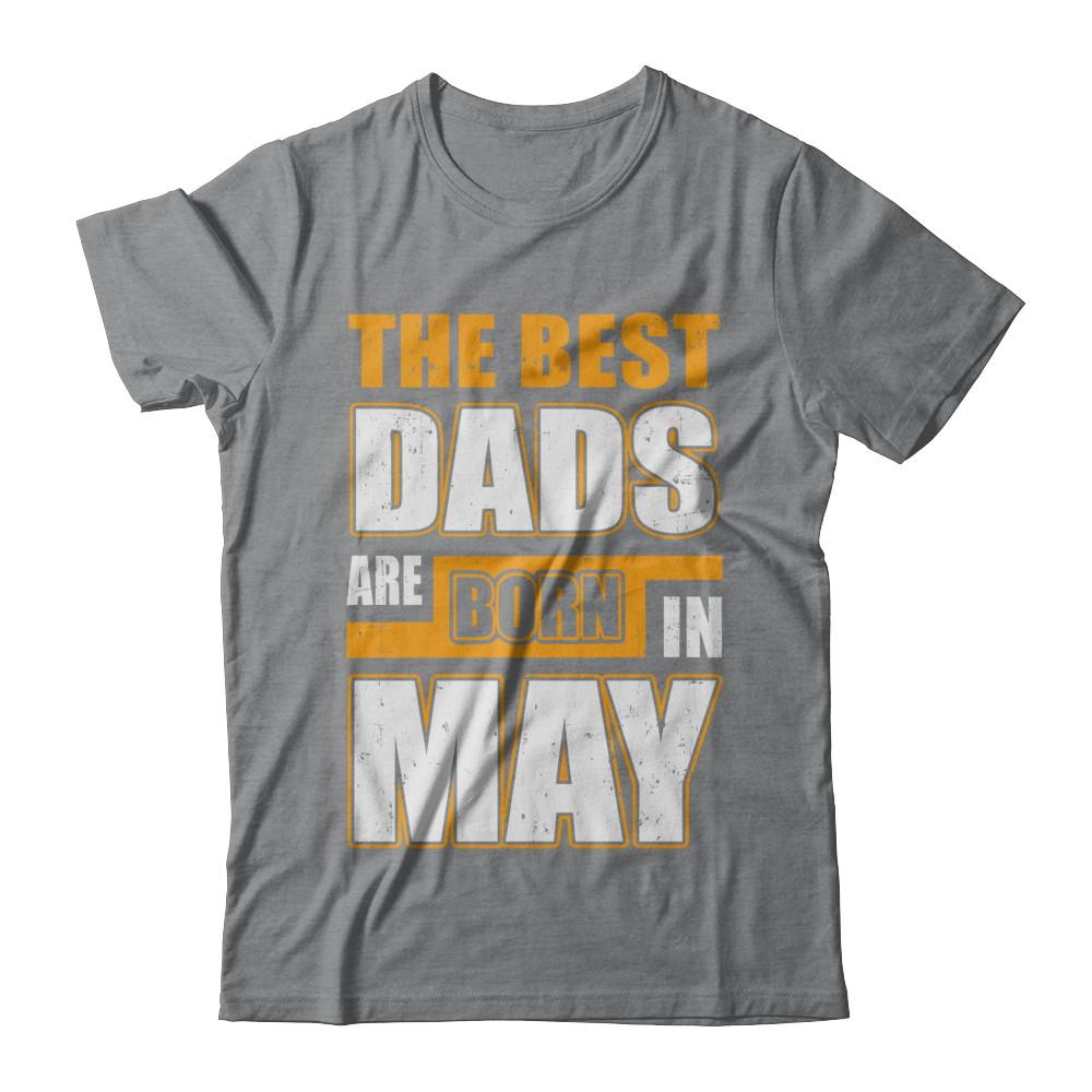The Best Dads Are Born In May-T-Shirt & Hoodie-Classic T-Shirt-Sport Grey