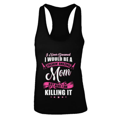 Funny Freakin Amazing Mom Wife Mothers Day Gift-T-Shirt & Tank Top-Women's Ideal Racerback Tank-Black