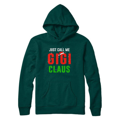 Santa Gigi Claus Matching Family Christmas Pajamas-T-Shirt & Sweatshirt-Pullover Hoodie-Deep Forest