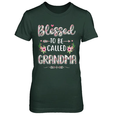 Funny Grandma Gifts Blessed To Be Called Grandma-T-Shirt & Hoodie-Women's T-Shirt-Forest Green