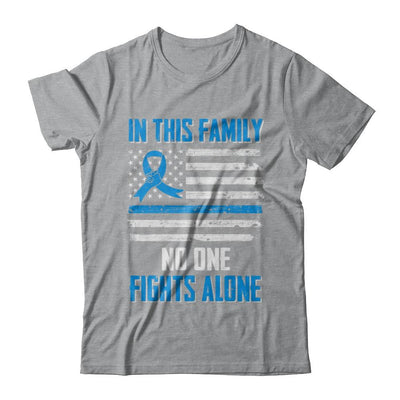 In This Family No One Fights Alone Prostate Cancer-T-Shirt & Hoodie-Classic T-Shirt-Sport Grey