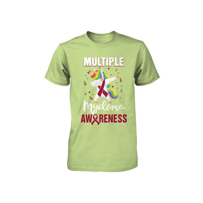 Inspirational Multiple Myeloma Awareness Unicorn Support Youth-Youth Shirt-Toddler T-Shirt-Key Lime