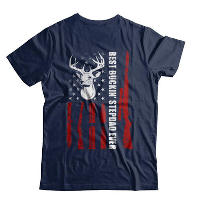 Best Buckin' Stepfather Ever Deer Hunting Stepdad Fathers Day-T-Shirt & Hoodie-Classic T-Shirt-Navy
