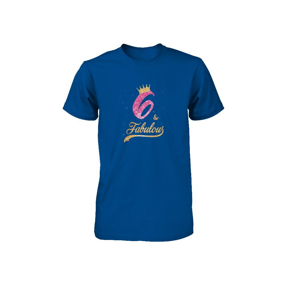 6Th And Fabulous Six Birthday Youth-Youth Shirt-Toddler T-Shirt-Royal