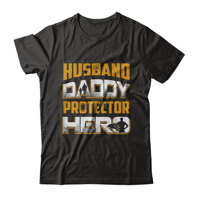 Husband Daddy Protector Hero-T-Shirt & Hoodie-Classic T-Shirt-Black
