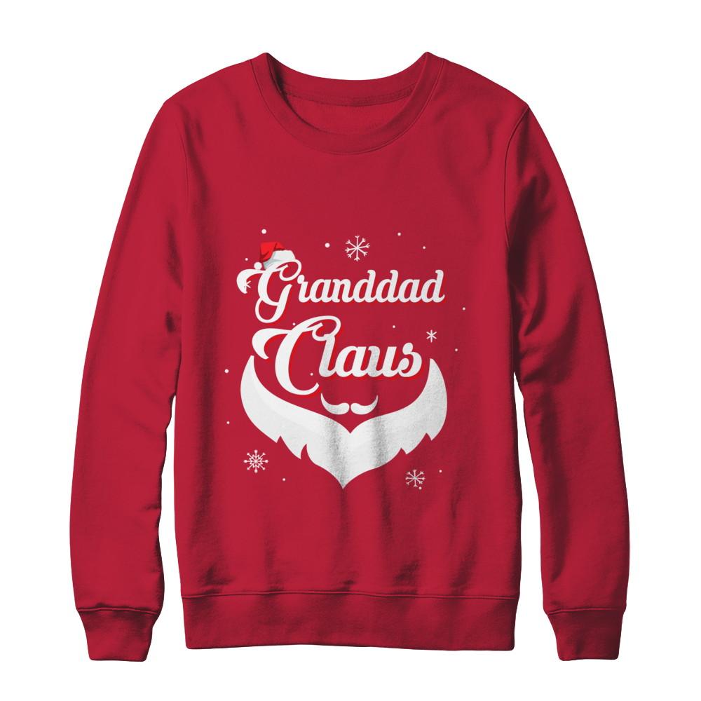Santa Beard Matching Christmas Pajamas Granddad Claus-T-Shirt & Sweatshirt-Crewneck Sweatshirt-Red