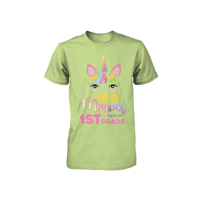 100 Magical Days Of 1St Grade School Unicorn Girl Gift Youth-Youth Shirt-Toddler T-Shirt-Key Lime