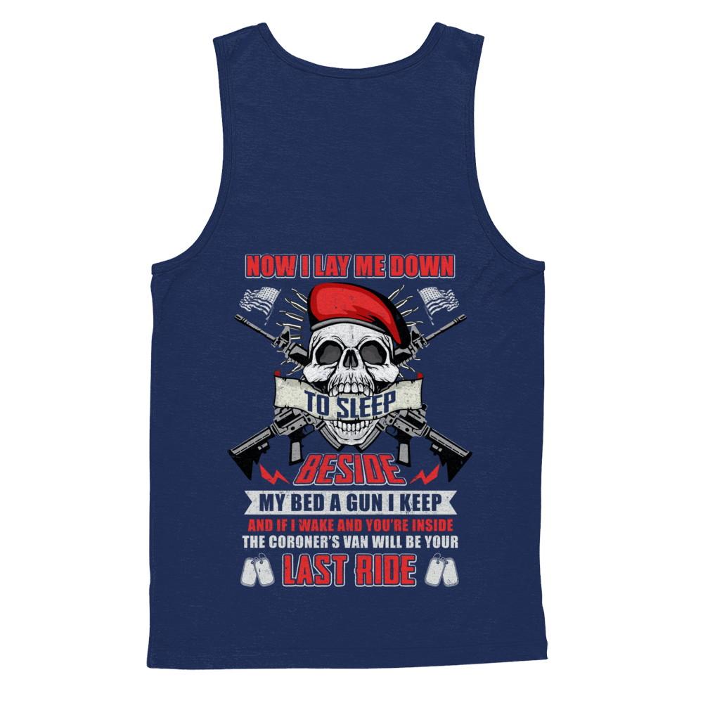 Now I Lay Me Down To Sleep Beside My Bed A Gun I Keep-T-Shirt & Hoodie-Unisex Tank-Navy