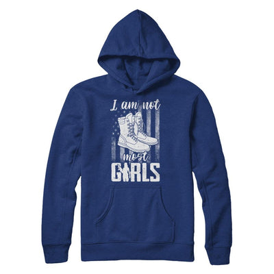 I AM NOT MOST GIRLS Veteran Woman-T-Shirt & Hoodie-Hanes - Heavyweight Pullover Hoodie-Deep Royal