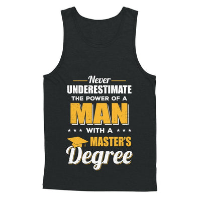 Funny Man With A Masters Degree Graduation Gift-T-Shirt & Hoodie-Unisex Tank-Black