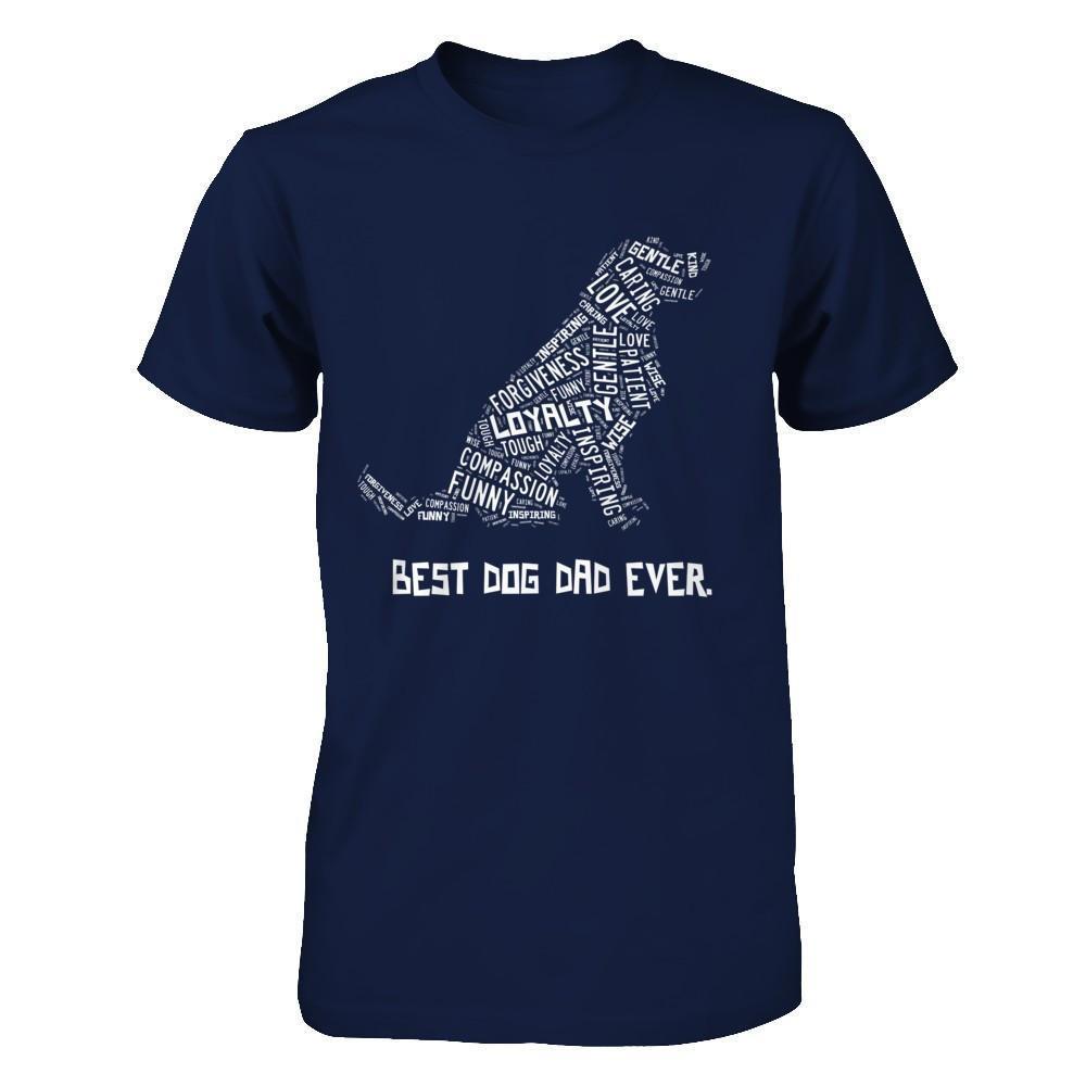 Best Dog Dad Ever Golden Retriever Lovers-T-Shirt & Hoodie-Classic T-Shirt-Navy