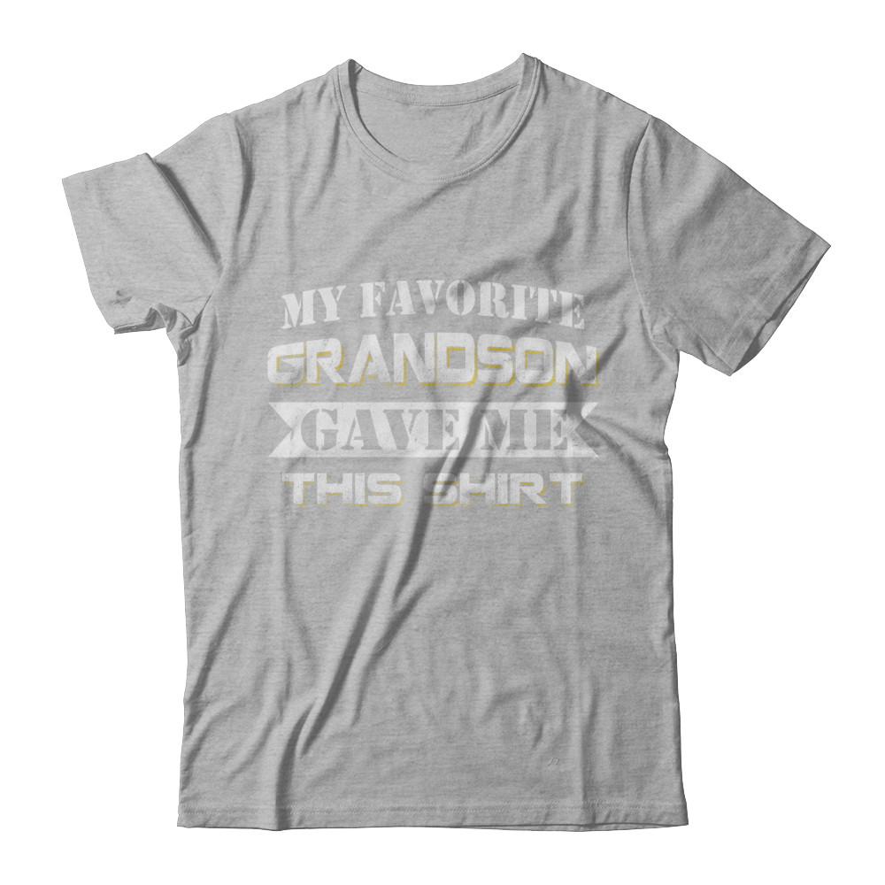 My Favorite Grandson Gave Me This-T-Shirt & Hoodie-Premium T-Shirt-Heather Gray