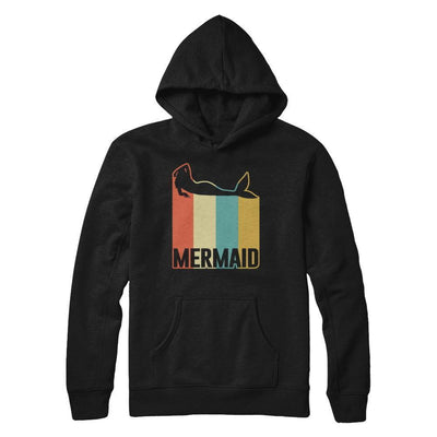 Classic Vintage Retro Style Mermaid-T-Shirt & Hoodie-Pullover Hoodie-Black