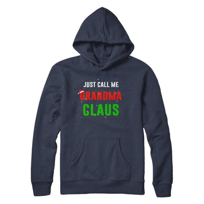 Santa Grandma Claus Matching Family Christmas Pajamas-T-Shirt & Sweatshirt-Pullover Hoodie-Navy