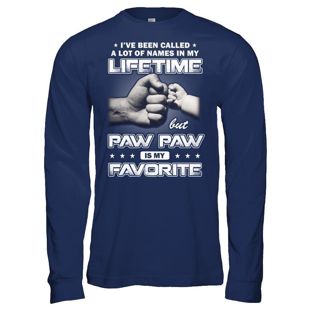 I've Been Called A Lot Of Names But Paw Paw Is My Favorite-T-Shirt & Hoodie-Long Sleeve T-Shirt-Navy