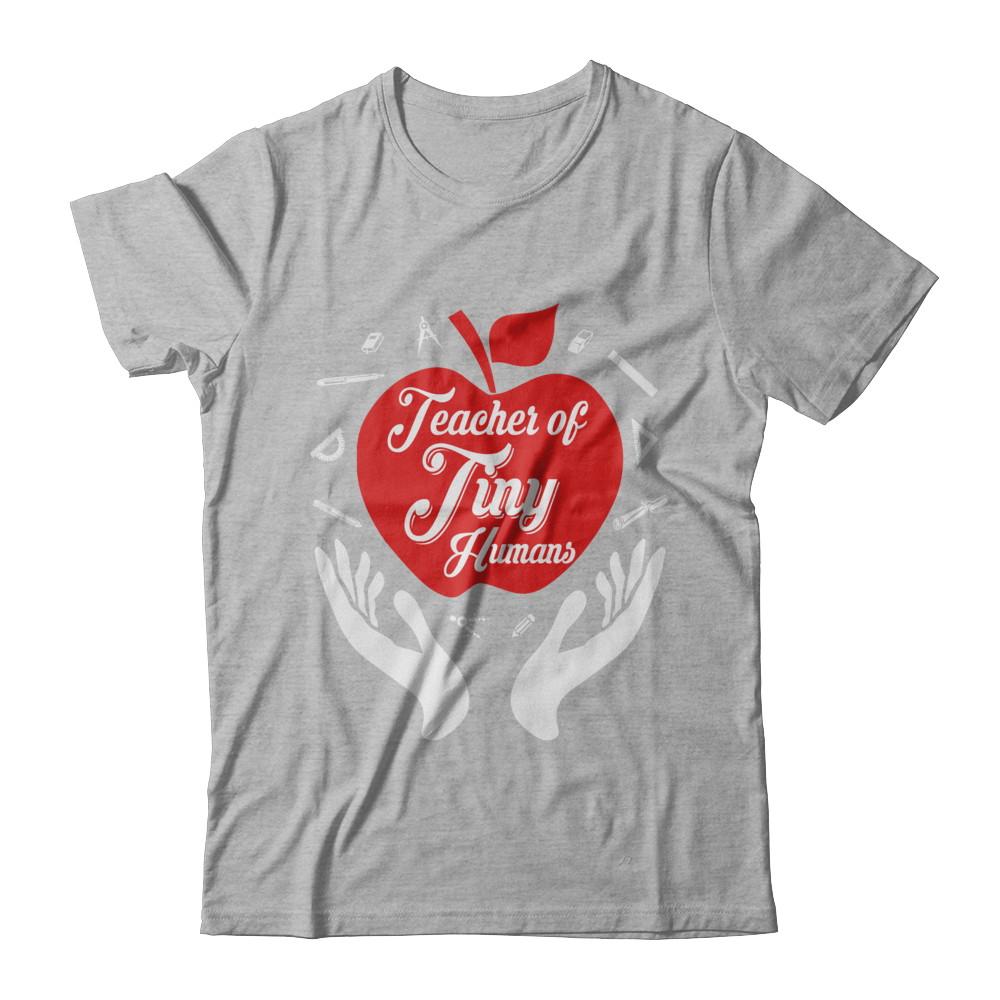 Kindergarten Preschool Teacher Tiny Humans-T-Shirt & Hoodie-Premium T-Shirt-Heather Gray